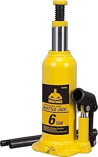 6 Ton (12,000 LBs) Hydraulic Welded Bottle Jack,portable Jack with pump handle for cas,yellow,TH90604X