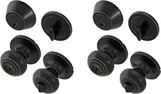 Honeywell Safes & Door Locks 8101406 Honeywell Locking Door Knob, Oil Rubbed Bronze