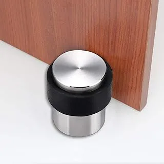 Hasanat Essentials Door Stopper Round Bumper Oval Solid Stop Down Bolt Rubber Absorbs shock Wide usage Cylindrical Half Round Oval Variations (STAINLESS STEEL FLOOR DOOR STOPPER)