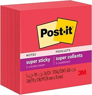 Post-it Super Sticky Notes, 3 x 3-Inches