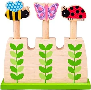 Bigjigs Toys BJ057 Garden Pop Up Stacking and Fit Toys, Multicolor