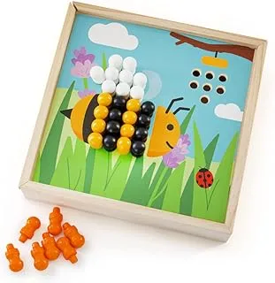 Bigjigs Toys Garden Wooden Art Peg Puzzle