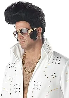 Forum Novelties Men's Rock N' Roll Elvis Presley Wig, Black, One size