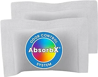 iTouchless 2-Pack AbsorbX رائحة مزيل الروائح ، تمتص روائح القمامة ، كل الكربون النشط الطبيعي ، قابل للتحلل البيولوجي ، للاستخدام مع 8 جالون وعلب قمامة أكبر مع مقصورة تصفية الرائحة