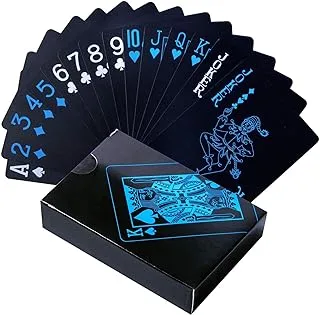 ZOKIXTO Waterproof Unique Black Colorful Playing Cards Plastic Deck Poker Playing Card