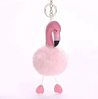 Flamingo Keychain Pendant For Car Or Bag -Pink