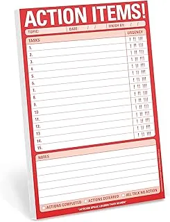 Knock Knock Action Items! Pad, To Do List Note Pad, 6 x 22.8 cmes