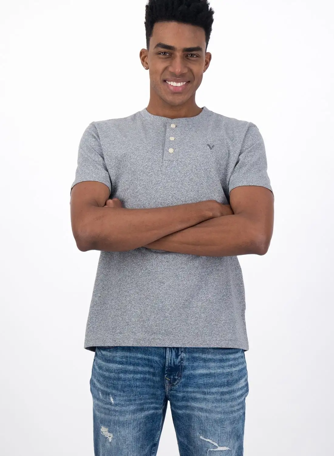 American Eagle Essential Henley T-Shirt