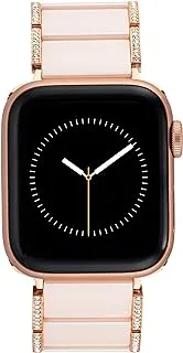 Anne Klein Ceramic Link Fashion Bracelet for Apple Watch ، آمن ، قابل للتعديل ، سوار بديل لساعة Apple ، يناسب معظم المعصمين