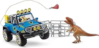 Schleich مركبة على الطرق الوعرة مع مجموعة Dino Outpost Playset