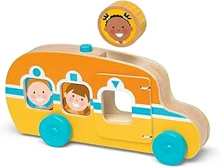 Melissa & Doug GO Tots Wooden Toy Race Bus with Collectible Characters | Wooden Toy for Infants | Developmental Toy for Toddlers | 0+ | Gift for Baby Boys or Baby Girls | FSC-Certified Materials