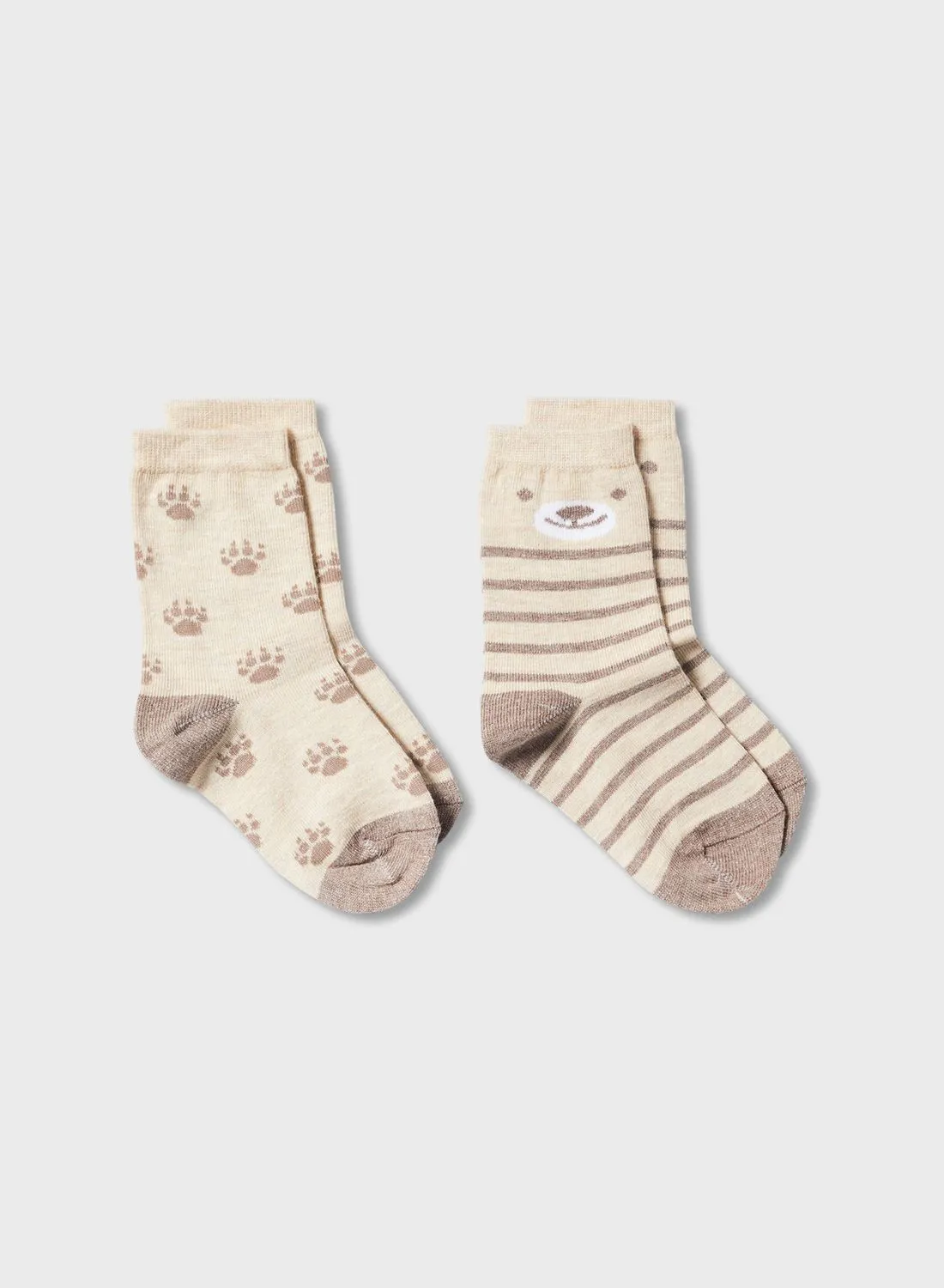 MANGO Infant 2 Pack Assorted Crew Socks