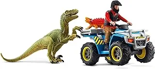 Schleich 41466 Dinosaurs Quad Escape من مجموعة لعب فيلوسيرابتور