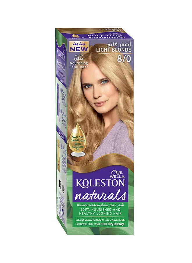 WELLA Koleston Naturals Hair Color 8/0 Light Blonde