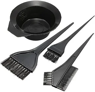 Eforcase Hairdressing Salon Hair Coloring Tools Dyeing Bowl Comb Brushes Kit Set Tint Coloring Bleac 4 Pcs