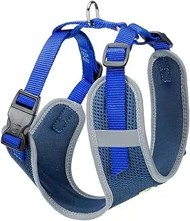 Ferplast Nikita PM Technical Harness In Breathable Nylon Color - Blue, Dimension 30-43 x 38-55cm 15mm, Sizes M