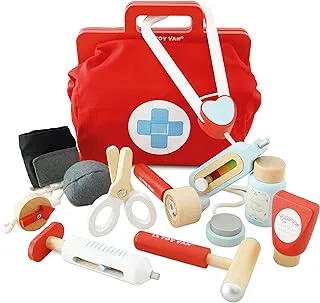 Le Toy Van - Kids Wooden Educational Pretend Play Honeybake Doctor's Medical Set Kit Role For Boys And Girls Red 3 Year Old +, 8.66