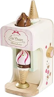 Le Toy Van - Ice Cream Machine and Wooden Ice Cream Set - Pastel Ice Cream Cones - Pretend Play Magnetic Toy Food - Role Play Food - Play Food Sets for Children - Wooden Food - Age 3 Years +