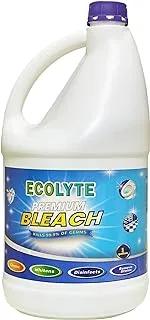 ECOLYTE+ Disinfectant Ecolyte Premium Bleach, For White Clothes, Removes Tough Stains | Brighter Whites | Ideal for Bathroom Taps, Basins, Showers & Toilet Cleaner - 1 Gallon