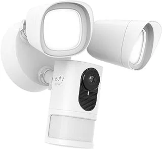 eufy Security Floodlight Camera, 2K, No Monthly Fees, 2,500 Lumens, Weatherproof, Built-in AI, 2-Way Audio, Non-stop Power (Existing Outdoor Wiring Required, Weatherproof Junction Box Included)