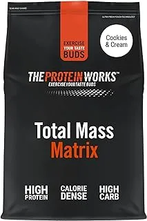 Protein Works - Total Mass Matrix Mass Gainer | High Calorie Protein Powder | Mass Building Protein Shake | Weight Gainer Protein Powder | 16 Servings | Cookies 'n' Cream | 2kg