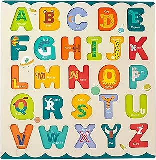 Factory Price Wooden ABC Puzzle Alphabetic toys for Kids, Multicolor Puzzle Colorful 26 Pieces, Wooden learning and education toys for both boys and girls