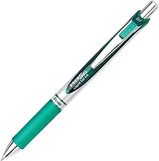 Pentel EnerGel RTX Roller Ball Retractable Gel Pen, Green Ink, Medium (BL77-D)