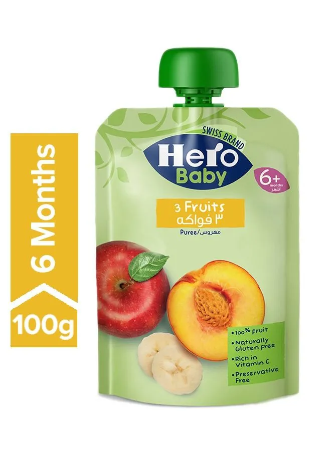 Hero Baby 3 Fruits Pouch 100grams