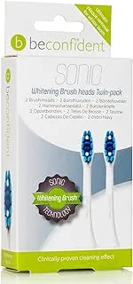 Beconfident Sonic Toothbrush Heads Whitening White Pack Of 2