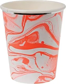 Meri Meri Marble Cup 8 Pieces, Orange