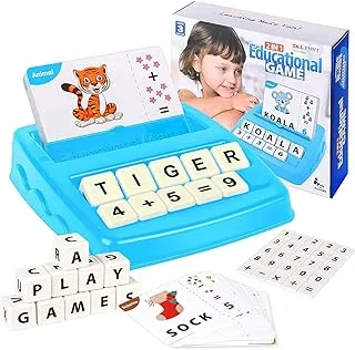 ECVV 2 in 1 Matching Letter Number Games for Kids Educational Learning Toys with Flash Cards Letter Recognition Spelling Game Toys for Preschool Boys Girls