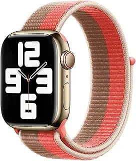 Green Lion Green Nylon Sport Loop Watch Strap for Apple Watch 42/44/45MM - Grapefruit Power/Whea