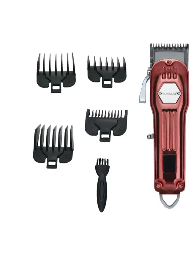 SONASHI Rechargeable Hair Clipper With Digital LCD Display - 2 Hours Continuous Working Time Sharp And Carbon Steel Cutter Blade With High-Quality Metal Body, Chargeable And Cordless