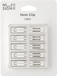 Deli Nusign NS106 Paper Clip 10-Pieces Blister, Silver