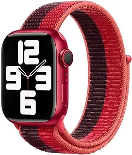 Green Nylon Sport Loop Watch Strap for Apple Watch 42/44/45MM - Red