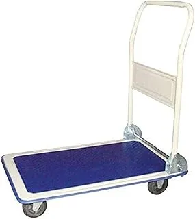 ECVV Upgraded Lifetime Appliance Extra Large Foldable Push Cart Dolly | Capacity Moving Platform Hand Truck | Heavy Duty Space Saving Collapsible | Swivel Push Handle Flat |150 Kg