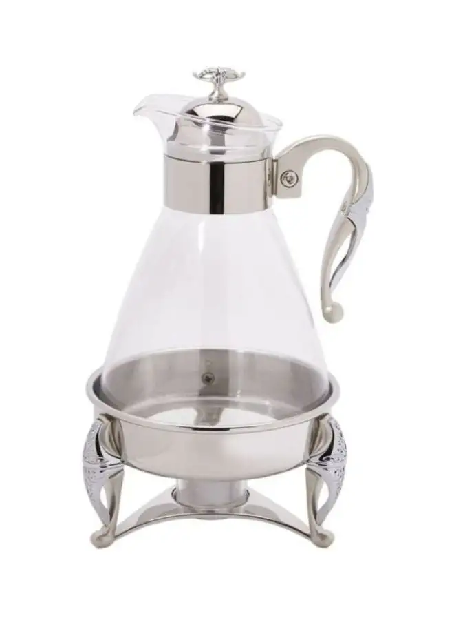 REGENT Malaika SS Coffee/Tea Warmer Silver/Clear 1.4Liters