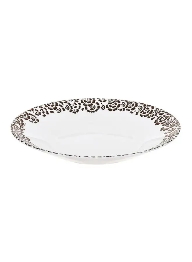 Luminarc Essence Matiz Soup Plate White/Black 22.5cm