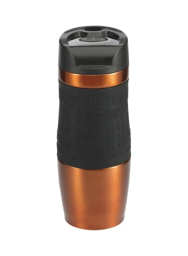 BERGNER Neon Classic Stainless Steel Vacuum Travel Mug Orange/Black 360ml