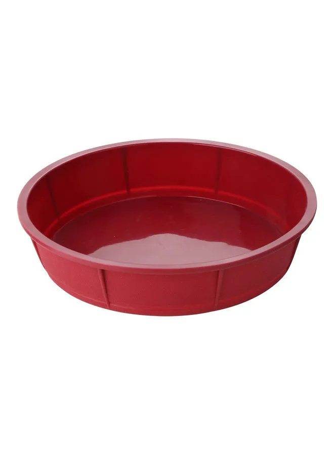 BERGNER Bake A Wish Silicone Round Cake Mould Red 25.5x4cm