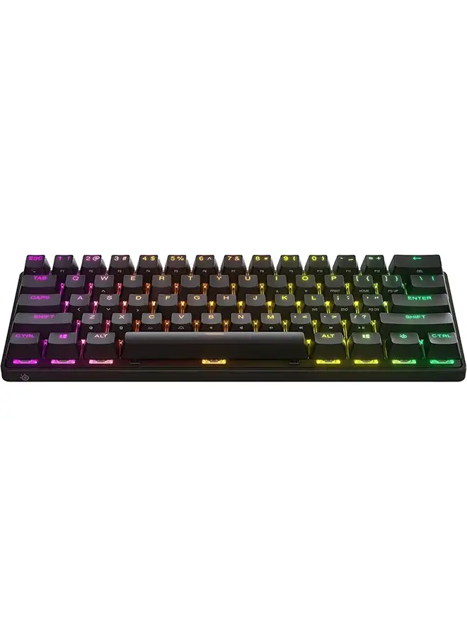 steelseries SteelSeries Apex Pro Mini Wireless HyperMagnetic Gaming Keyboard - World's Fastest Keyboard - Compact 60% Form Factor - Adjustable Actuation - Bluetooth - 2.4GHz - USB-C - American QWERTY Layout