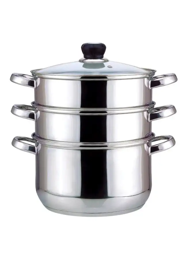 Wilson 3-Layers Stainless Steel Steamer Silver 24centimeter