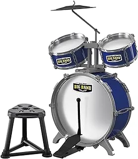 Little Story - Kids Drum Set Musical Instrument wt Stool - Blue