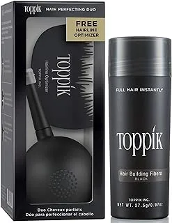 TOPPIK Hair Building Fibers - 27.5gm BLACK - Value Pack