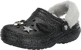 Crocs Unisex's Classic Glitter Lined Clogs | Fuzzy Slippers