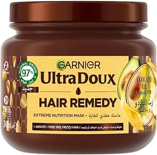 Garnier Ultra Doux Avocado Oil and Shea Butter Nourishing Hair Remedy Mask for very dry and frizzy 340ml