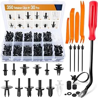 GOOACC 380Pcs Car Automotive Push Pin Rivet with Fastener Remover Trim Clip Panel Body Interior Assortment Retainer Assortment Clips