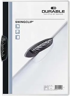 Durable Swingclip A4 File Folder with Clip, Black