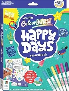 مجموعة تلوين Hinkler Mindful Me Color Burst Happy Days