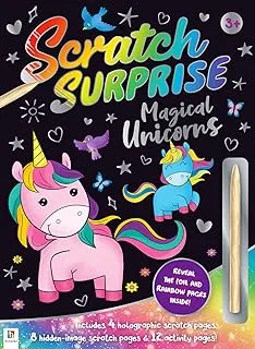 Hinkler Scratch Surprise Magical Unicorns Kaleidoscope Activity Book